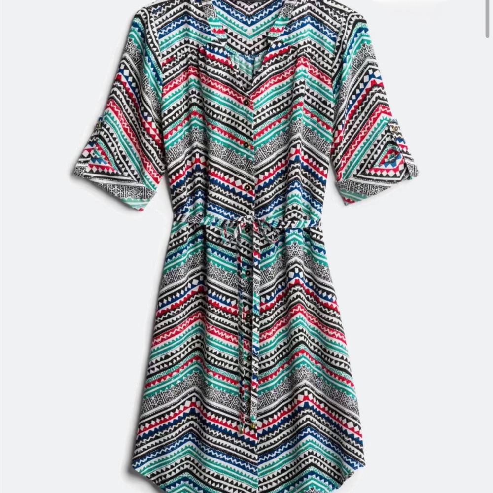 41 Hawthorn Asymmetrical Chevron Dress - Black, Red, Blue, Green